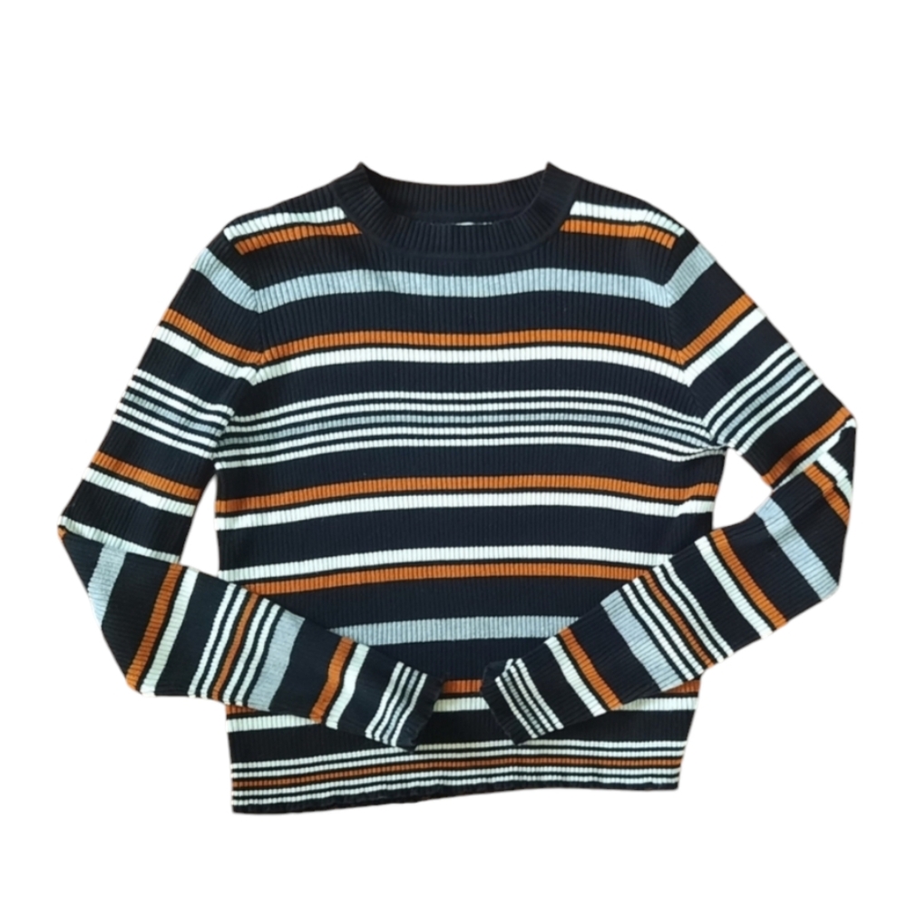 Ribbed BP sweater Striped 70s Style Retro Sweater